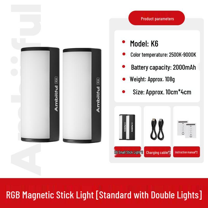 Ambitful K6 Магнитный Мини RGB Мягкий Свет для Видеосъемки
