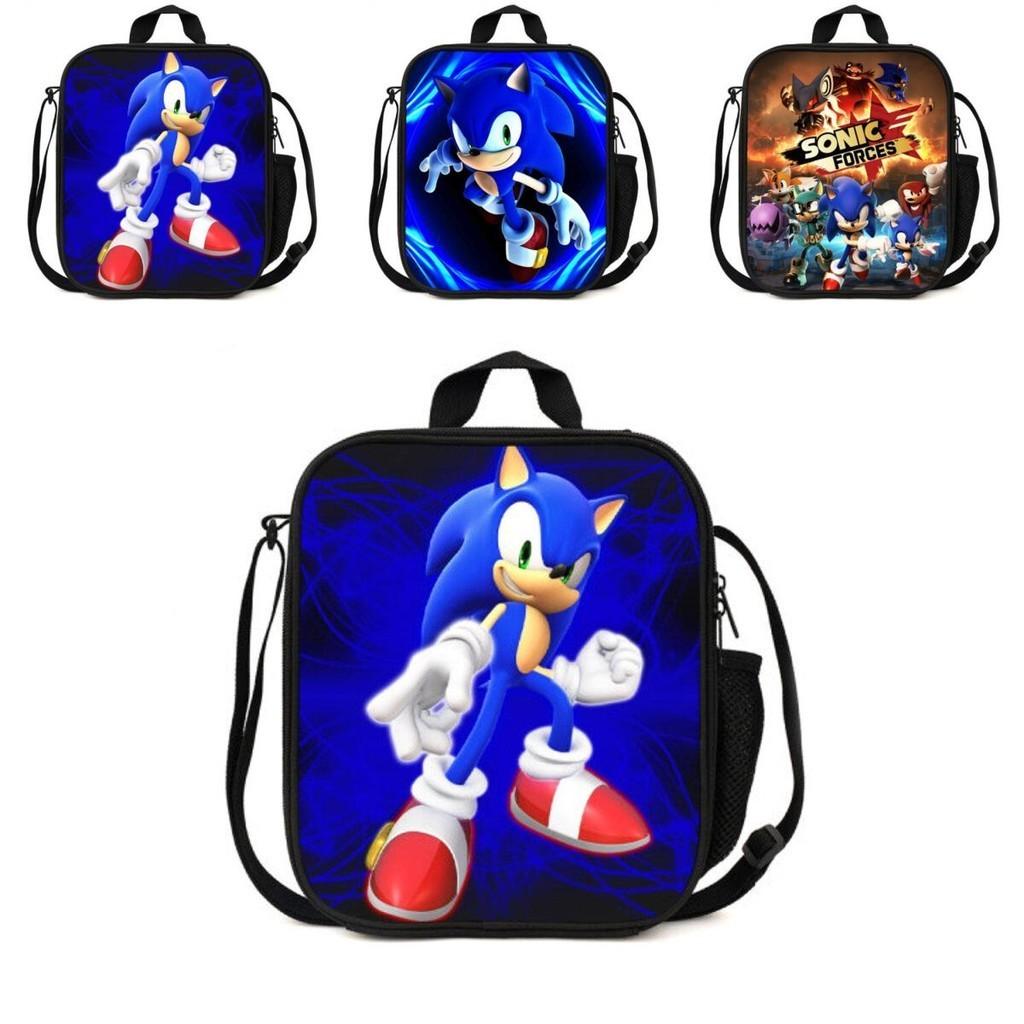 Сумка для ланча Sonic Hedgehog Стильная наплечная сумка для детей и взрослых Большая вместимость Дорожная сумка