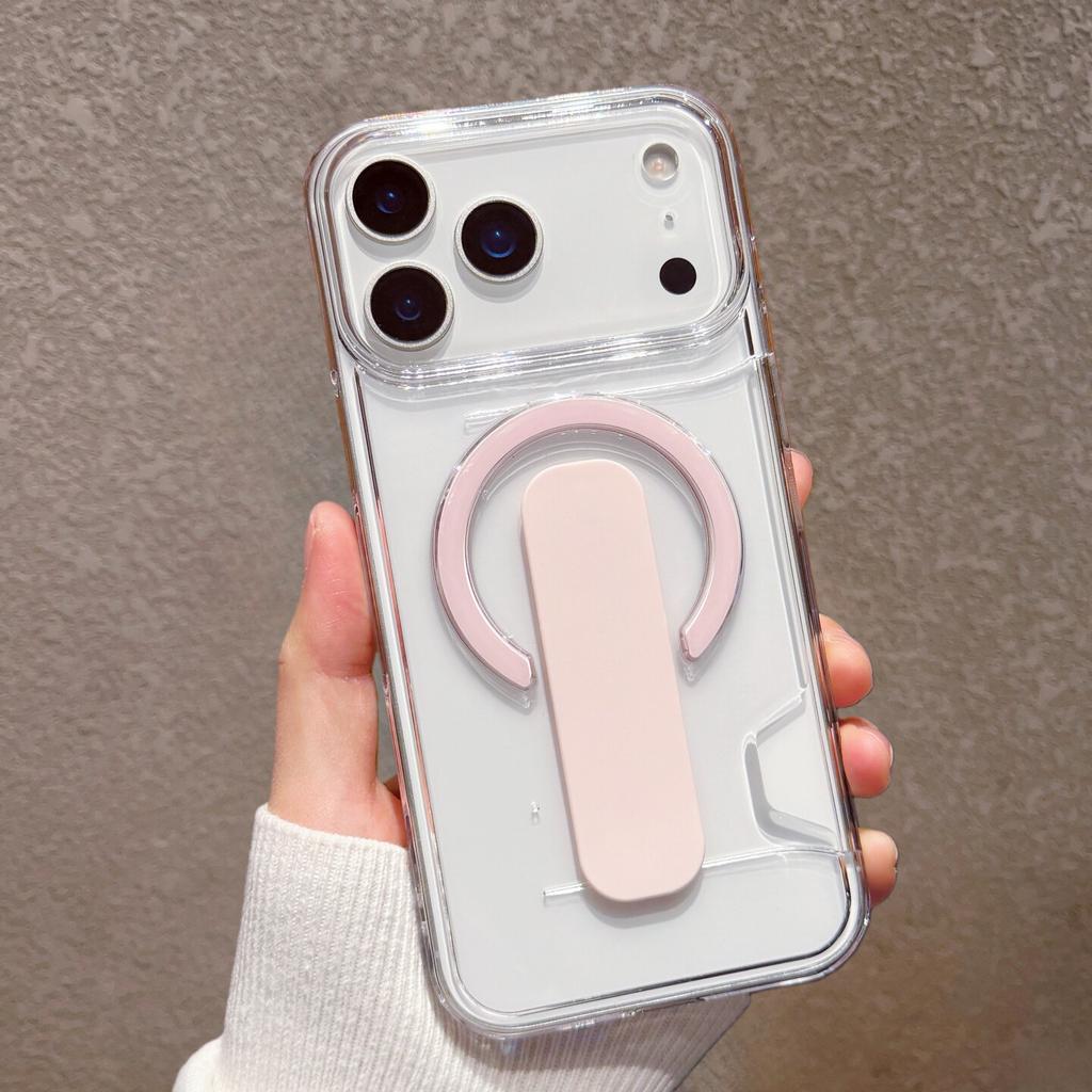 Креативный держатель для кольца для чехла мобильного телефона iPhone Apple 17promax IP16por прозрачный слот для карты 15pm