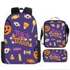 New Christmas Halloween Cartoon Anime Kids School Backpack Set 3-Pack Lightweight Ergonomic Design for Boys Girls