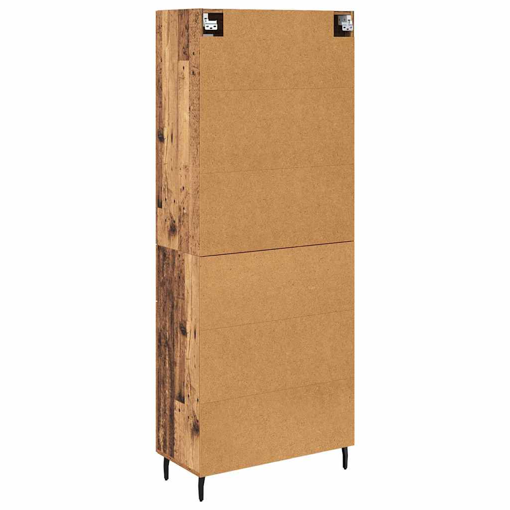 Highboard with Drawers 2 pcs Reclaimed Wood Effect Wood Based Material
