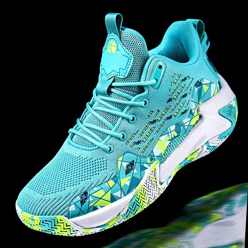 Модные новые мужские баскетбольные кроссовки, дышащие, нескользящие, удобные, бесплатная доставка, оригинальные тренировочные спортивные мужские кроссовки