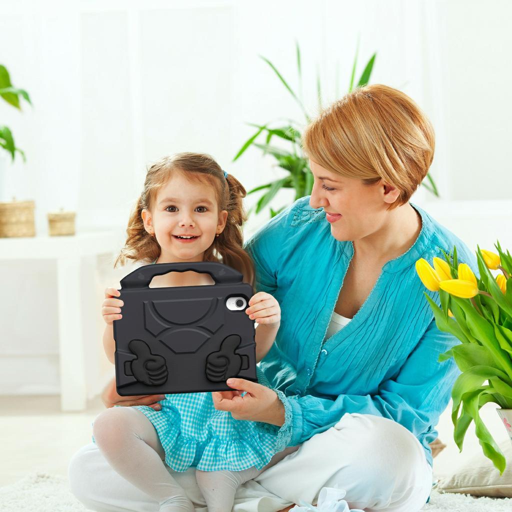 For iPad mini (2024)/(2021) Case Ultra-Soft EVA Thumb Kickstand Tablet Cover