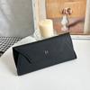 2025 Новые женские кошельки из натуральной кожи, роскошный первый слой из коровьей кожи, длинный кошелек, фирменный стиль, клатч из телячьей кожи для женщин