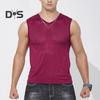 Летний мужской жилет из полой сетки без рукавов с круглым вырезом сплошной цвет плюс размер быстросохнущий хорошая воздухопроницаемость майка для баскетбола в тренажерном зале