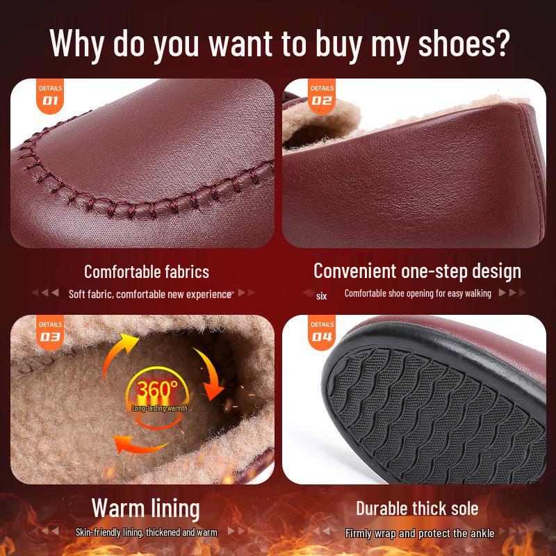 Женские Нескользящие Водонепроницаемые Зимние Хлопковые Ботинки – Модные, Универсальные, Повседневные Слипоны