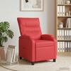Recliner Chair Red Faux Leather