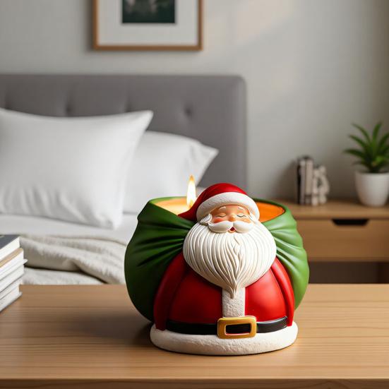 Рождественский Дед Мороз Эпоксидная форма Хранение мелочей Контейнер для свечи DIY Форма для литья Многоразовый Праздничный декор