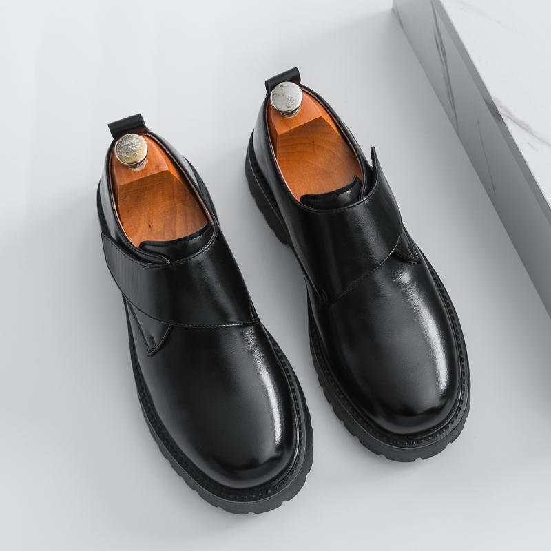 Корейская классическая белая мужская удобная обувь Оксфорды на толстой подошве с нескользящей подошвой Бренд Мужская дышащая деловая повседневная кожаная обувь