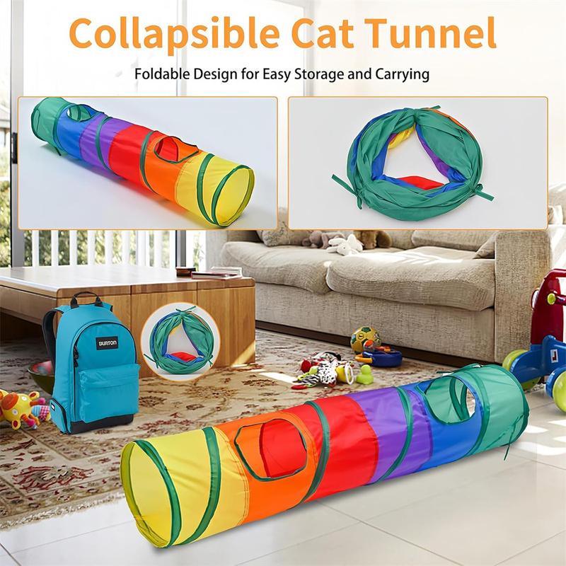 Tubo De Túnel Para Gatos, Túnel Para Gatitos, Juguetes Para Mascotas Para Gatos Aburridos, 2-Hole Juguete Con Agujero De Peek