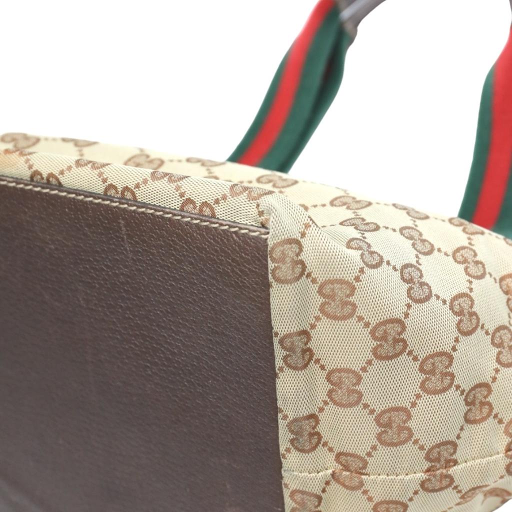 Gucci Шерри линия GG канва Сумка-тоут бежевая Женская 131228 Б/у