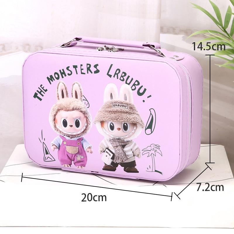 Милая мультяшная косметичка Labubu, многофункциональная ручная переносная сумка для хранения, маленькая квадратная сумка для подарков на день рождения детей