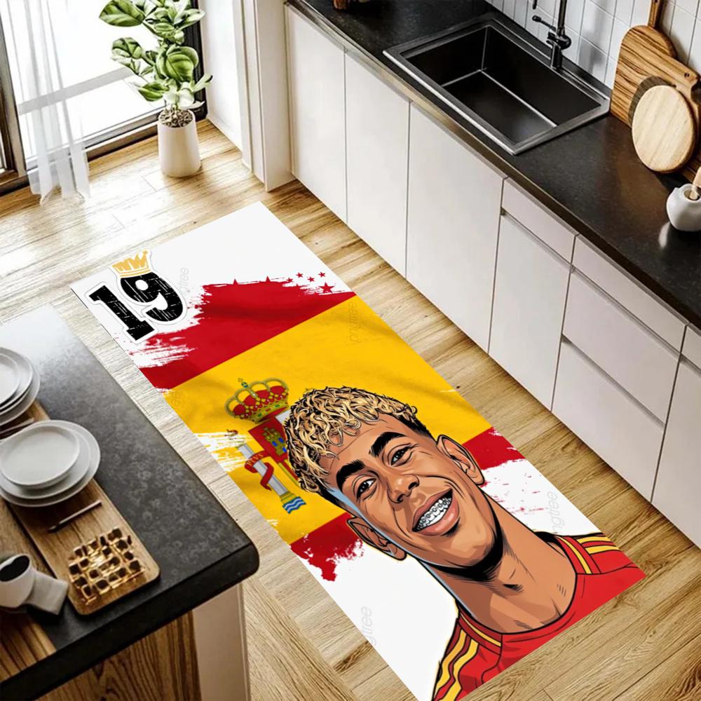 Lamine Yamal Kitchen Mats Durable Bathroom Pads Comfortable Rugs Carpets For Kitchen Home Office Sink Laundry Room Bathroom Decor
