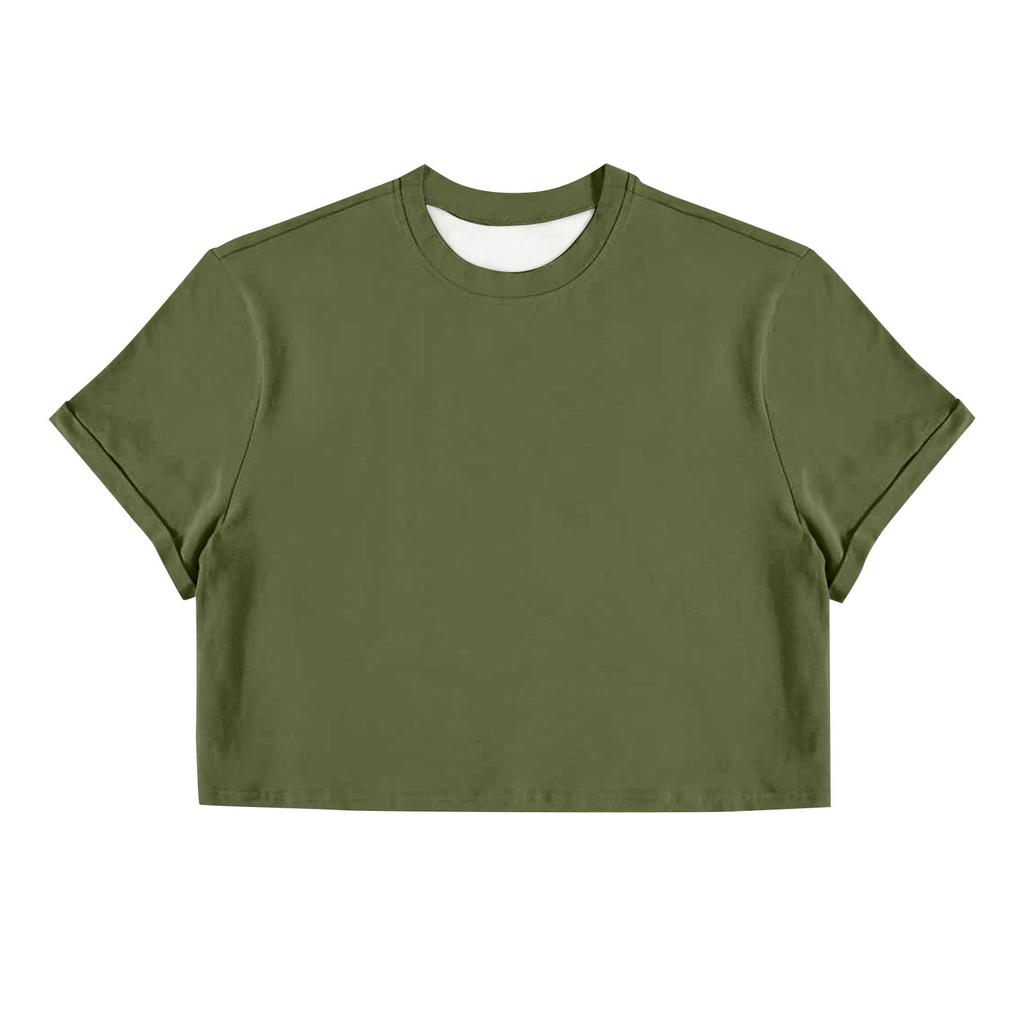 Men's Half Cut Casual Beach Round Neck Short Sleeved Top