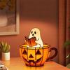 Ghost Reading Book Lamp Handmade Halloween Ghosts Night Light Up Adorable Reading Led Light For Decor Ghosts Flickering