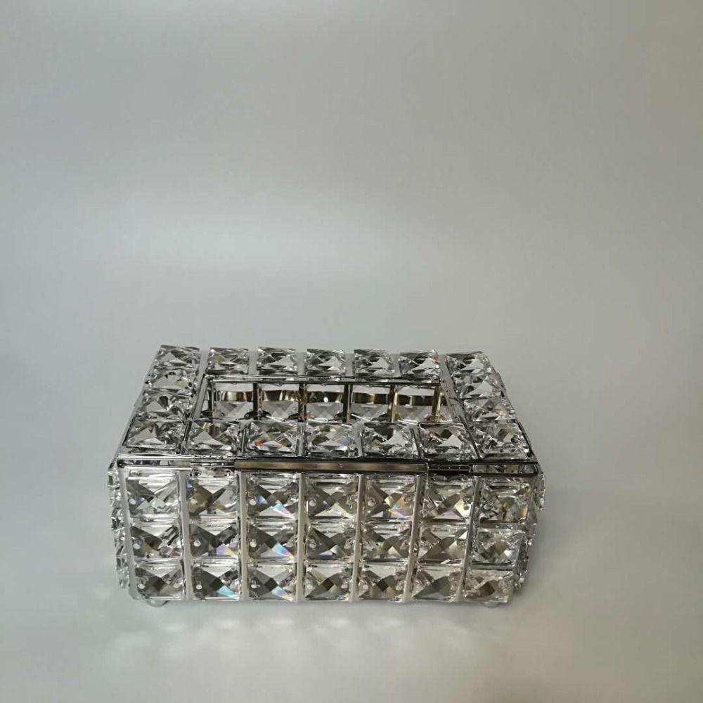 Shiny Cube Paper Towel Storage Box Sparkly Paper Dispenser Living Room