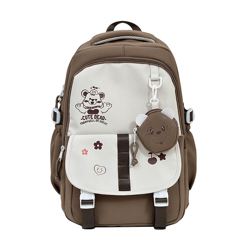 Large Capacity Schoolbag Female High Value High School Student Embroidered Backpack Cute Junior High School Student Backpack