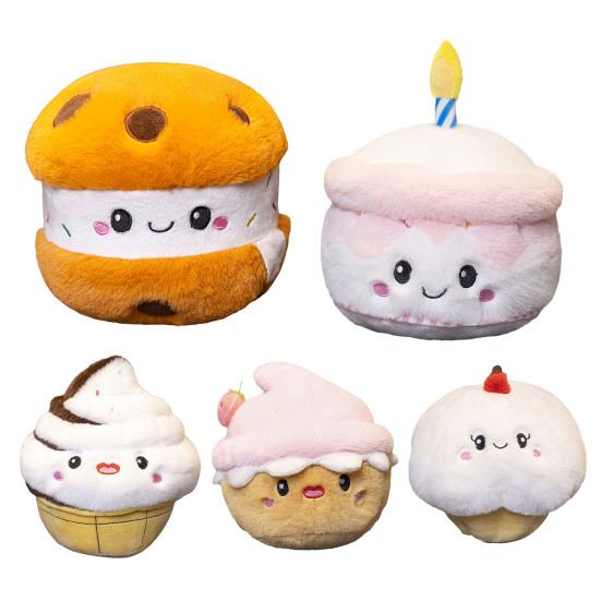 Мультяшный торт ко дню рождения, плюшевая игрушка, мягкая кукла, подушка, милый хлеб, десерт, торт, кукла, плюшевые украшения, украшение для дня рождения для девочек