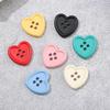 20pcs/lot 18mm Resin Button Heart Shape 4-Hole Plastic for Needlework Sewing Button for Clothing Diy Accessories Decorative