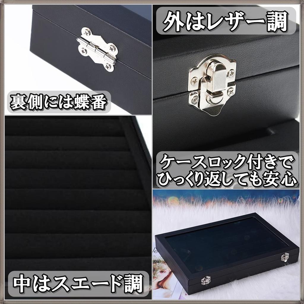 Прозрачный органайзер для хранения украшений, кейс, подходит для больших наборов серег и серег с гвоздиками (черный, средний размер, включает набор серег)