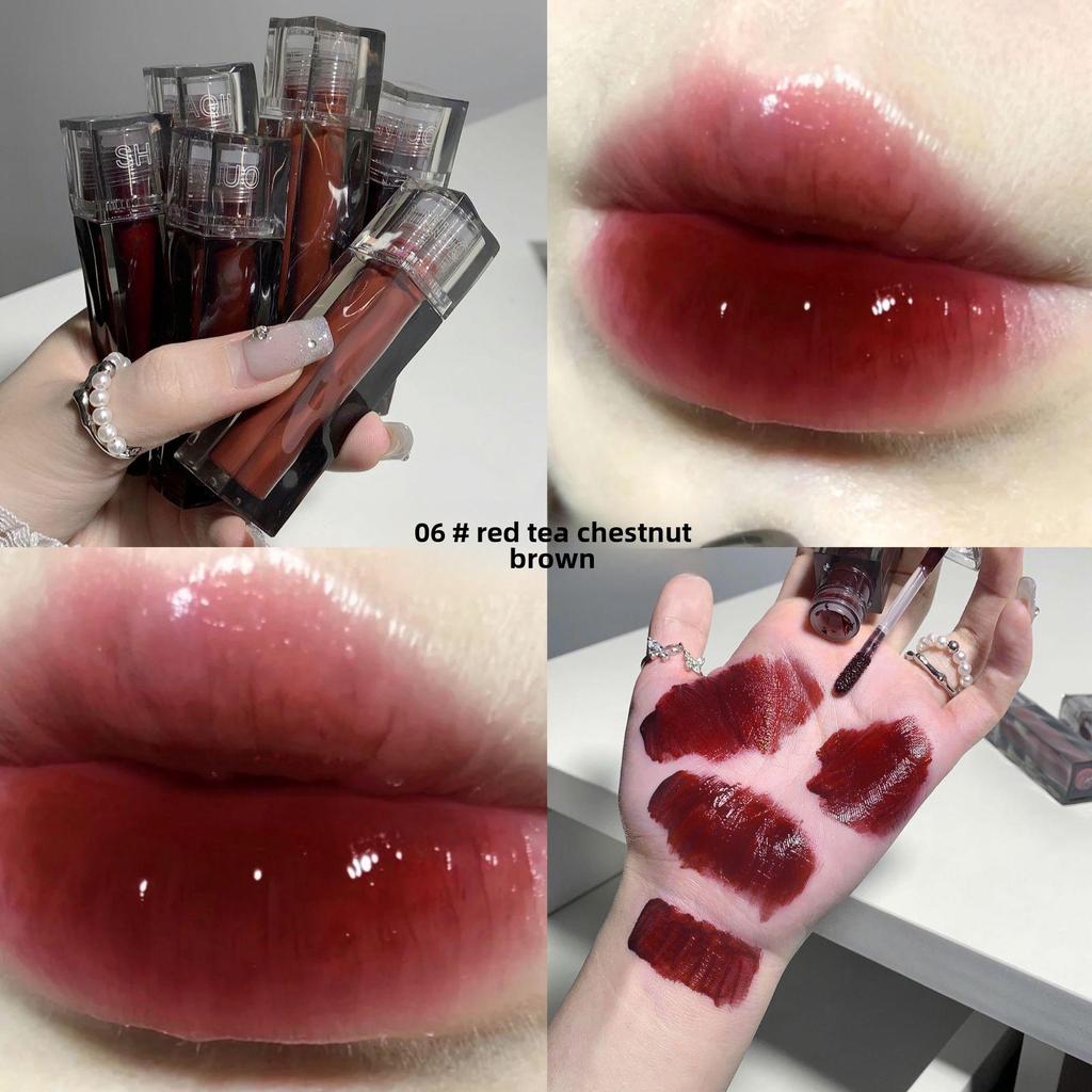 SHAQINUO Watery & Shiny Mirror Lip Glaze — увлажняющий, антипригарный, стеклянный блеск для губ