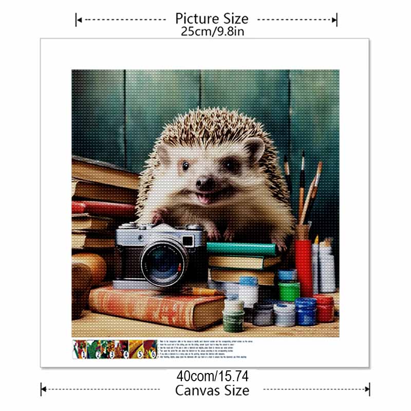 Новое поступление 5D DIY Полная круглая алмазная живопись «Ежик и книга» Вышивка крестом Домашний декор Подарок