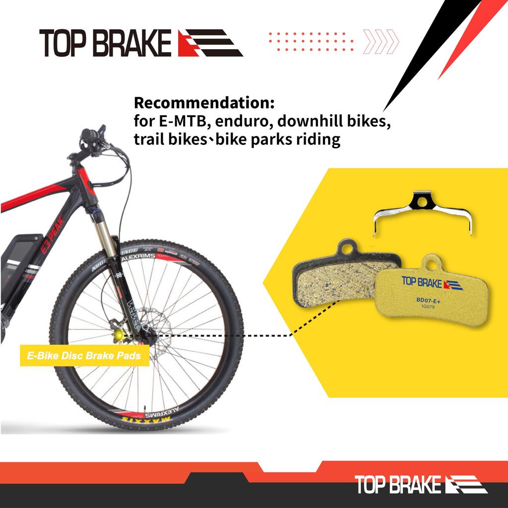 Тормозные колодки для велосипеда Top Brake подходят для Shimano Saint BR M810 M820 Zee M640 Tektro HD M745 735725 TRP SL Slate T4 Премиальный состав Золотые Электровелосипед -