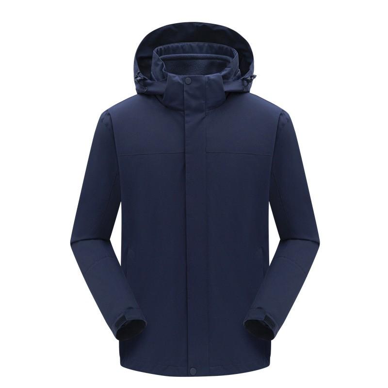 Men Women 3-in-1 Outdoor Jacket Windproof Waterproof Hiking Travel Coat