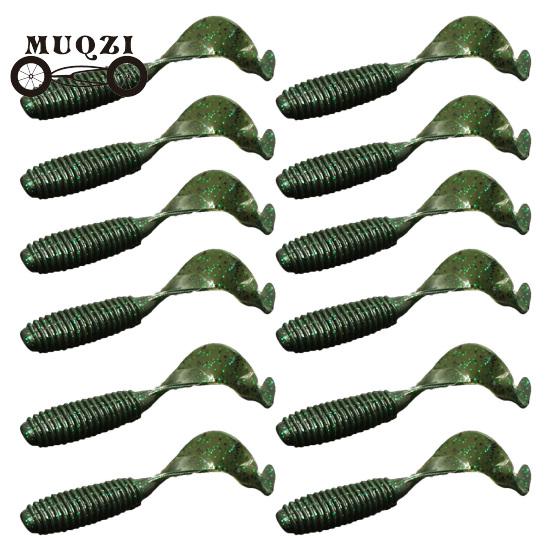 12 шт., 6 см, разноцветная искусственная завитковая червь, мягкая приманка