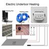 50cm*4m PTC 220w/m2 Infrared Underfloor Heating Film Kits with Thermostat Clips Insulation Pastes AC220V Warm Floor Mat Suits Save Energy