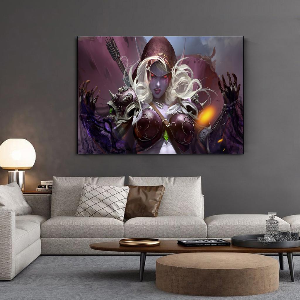 HD Красота Аниме Игры Фэнтези Девушки HD Печать Холст Модульная Живопись Домашнее Украшение Плакаты Гостиная