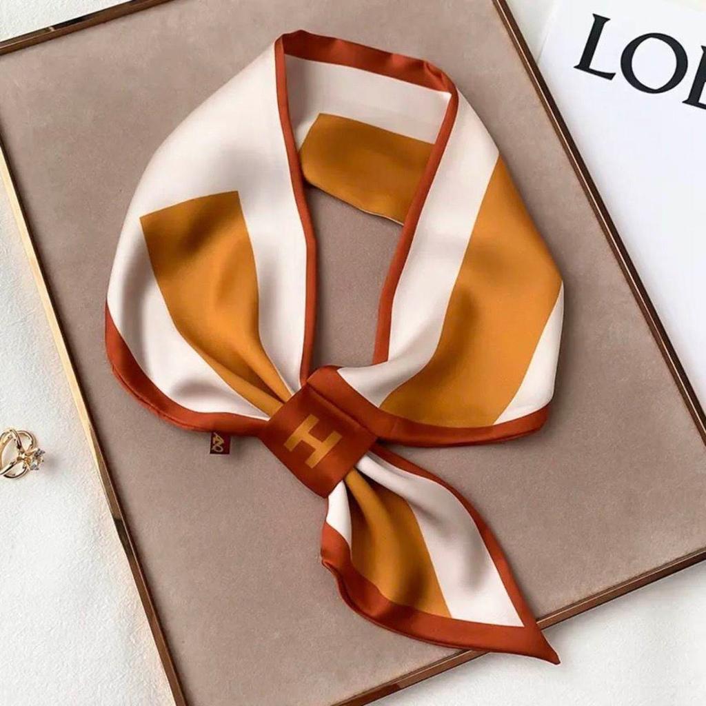 Модный женский шарф на весну и лето, маленькая шелковая сумка с ручкой, головной платок с лентами, маленькие узкие шарфы, шарфы