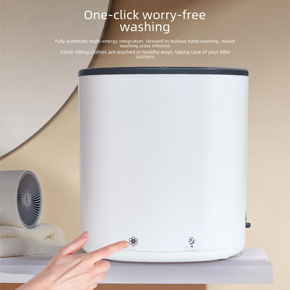 Портативная умная мини-стиральная машина-турбина для нижнего белья, трусов и носков с озоновой очисткой