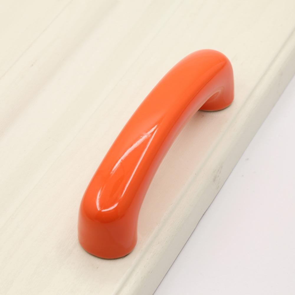 Colorful Design Brass Ceramic Handle Comfortable Feel Drawer Handle Home Furniture