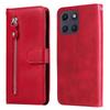 Чехол-кошелек для Moto G17 - Кожа/ПУ, Красный