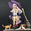 Anime Gray Witch Girl Figure Pvc Abs Material With Scene Base Boxed Collectible Model Desktop Decoration Ornament Gift For Anime