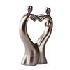 Абстрактная скульптура пары из смолы, держащаяся за руки, статуя влюбленной пары, статуэтка в виде сердца, романтический подарок для него, женщины, годовщины, девичника