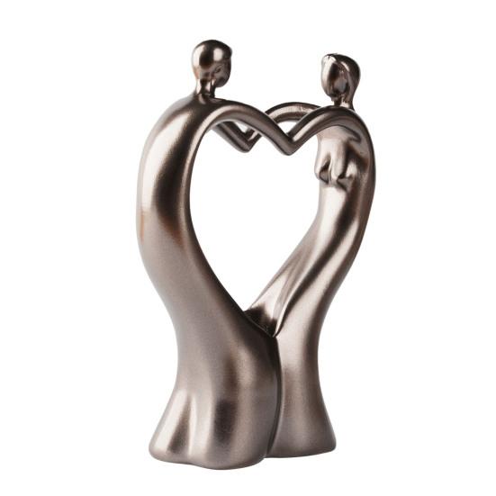 Абстрактная скульптура пары из смолы, держащаяся за руки, статуя влюбленной пары, статуэтка в виде сердца, романтический подарок для него, женщины, годовщины, девичника