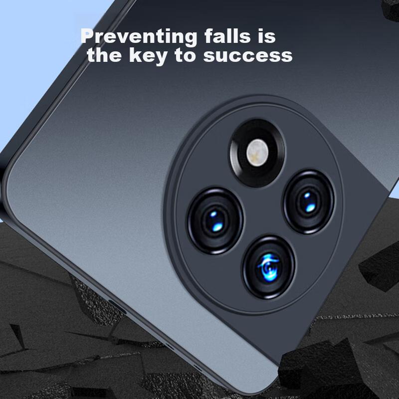 Dream Kajia OnePlus Ace2 Phone Case 1+ Ace2 Lens Fully Wrapped Ultra-thin Light Luxury Frosted Silicone Anti-fall Simple Menn Models Graphite Black