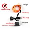 5m Car Interior Accessories Atmosphere Lamp EL Cold Light Line With USB DIY Decorative Dashboard Console Auto LED Ambient