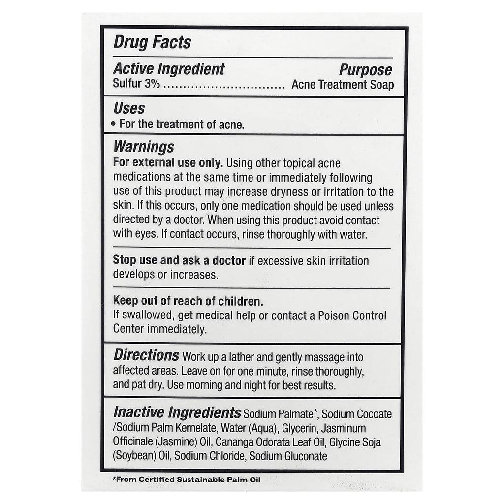 The Grandpa Soap Co. Face & Body Bar Soap, Thylox® Acne Treatment, 92G (3.25Oz)