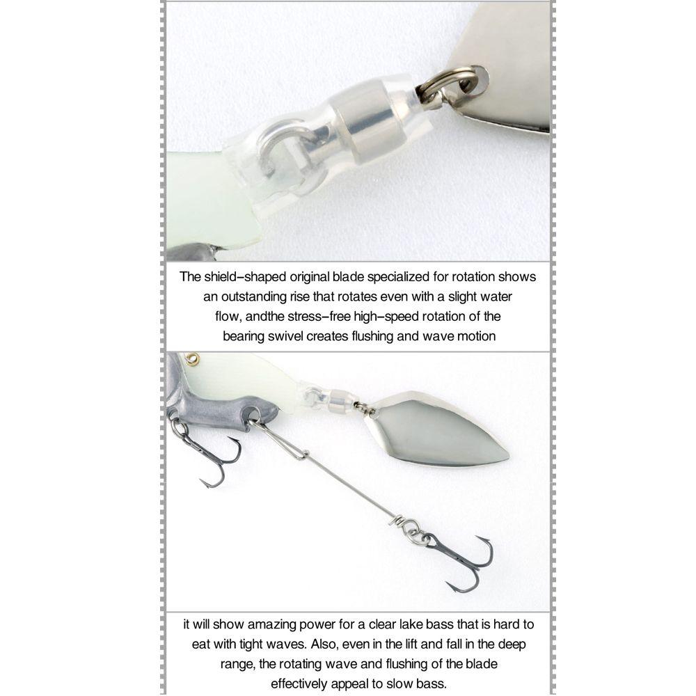 44mm/13.6g Spoon Metal Sequin Vibration Treble Hook VIB Lure Wobblers Crankbaits Metal Fishing Bait