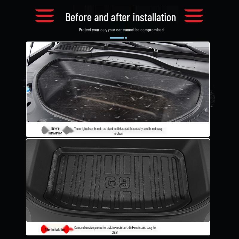 Коврик в багажник и защита заднего сиденья Xpeng G9 2024 - TPE, без запаха, экологичный