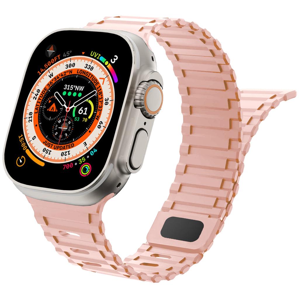 Magnetic Strap for Apple Watch Band Ultra 2 49mm 44mm 40mm 45mm 38mm 41mm 42mm Silicone Bracelet iWatch Series 9 8 7 6 Se bands
