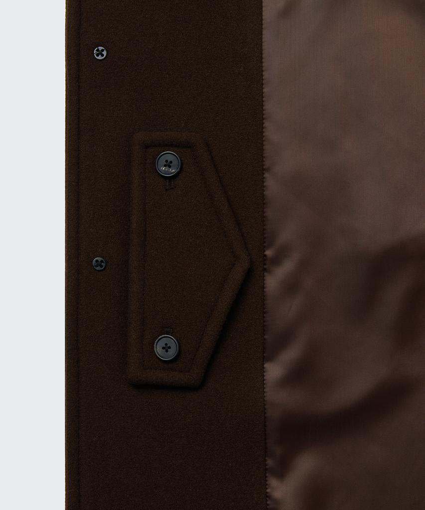 Musinsa Standard Cashmere Blend Oversized Balmacaan Coat [Baroque Brown]