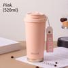 316 Stainless Steel Insulated Travel Mug 520ml  Leak Proof Double Walled Vacuum Sealed Thermos with Handle Strap for Hot & Cold