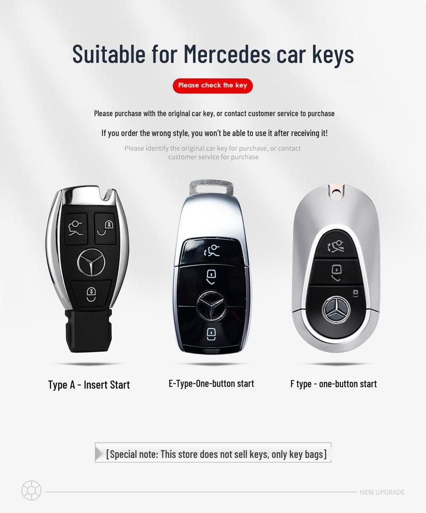 Чехол для ключа Mercedes-Benz для E-Class, C-Class, G-Class, A-Class, CLA, GLB, C260L, GLC
