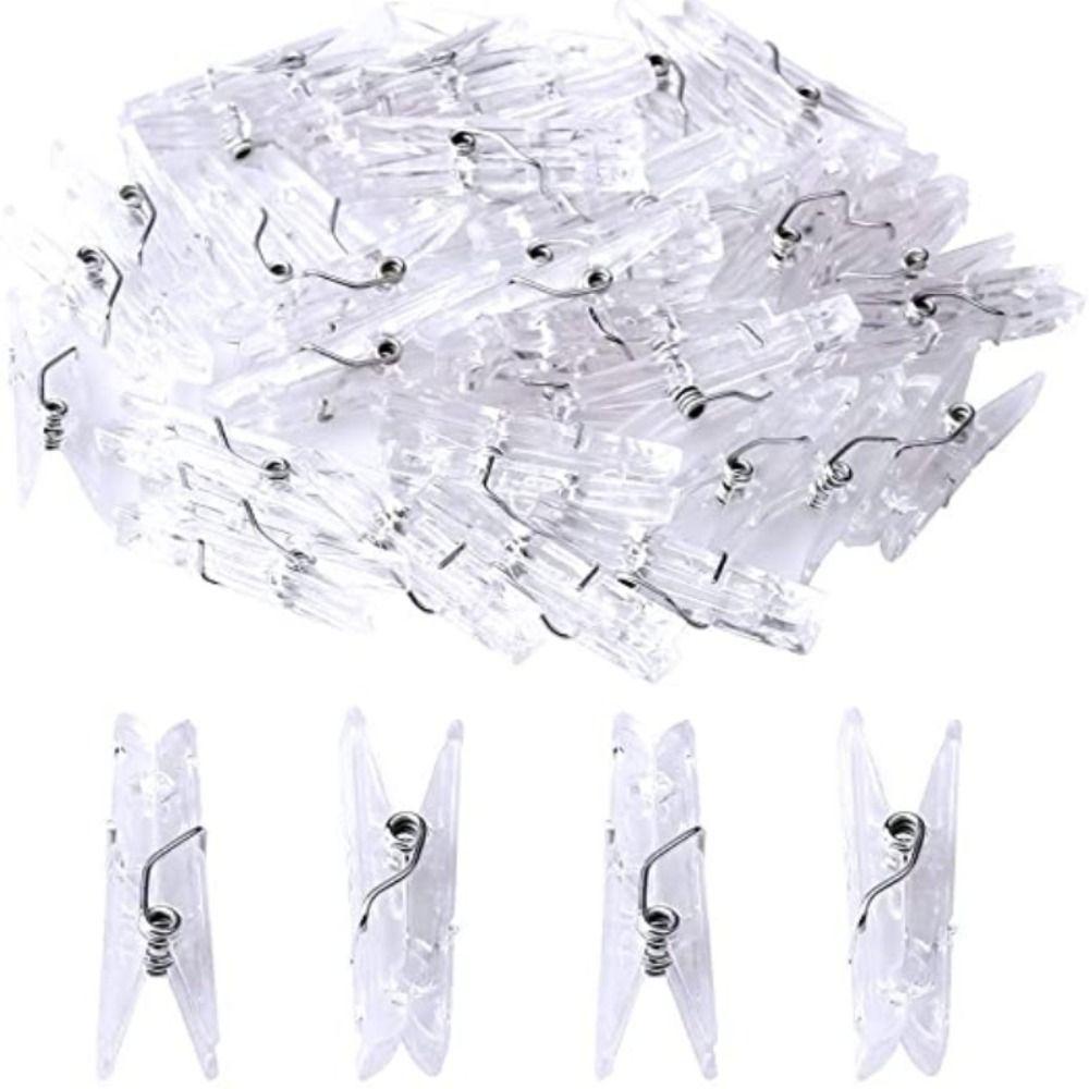 50PCS/lot Transparent Mini Clips Multi-size Wall Clips High Quality Hanging Peg