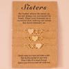 3Pcs Family Sister Matching Bracelets with Card Promise Distance Bracelets Girls Friendship Birthday Gift Jewelry Bangle E0BF