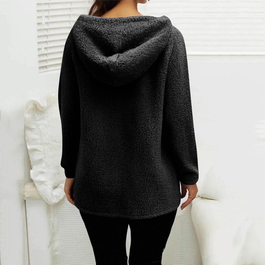 Women's Zip Up Hoodies Oversized Fleece Long Pullover Hooded Sweatshirts Casual Long Sleeve Fall Hoodie Jacket